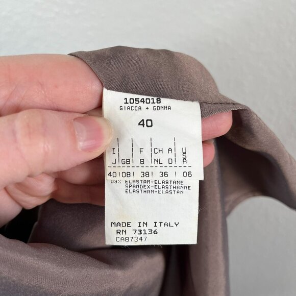 i Blues Womens Gray size zip Italian Wool Blend Skirt Size 40 Italian 6 US - Picture 10 of 12